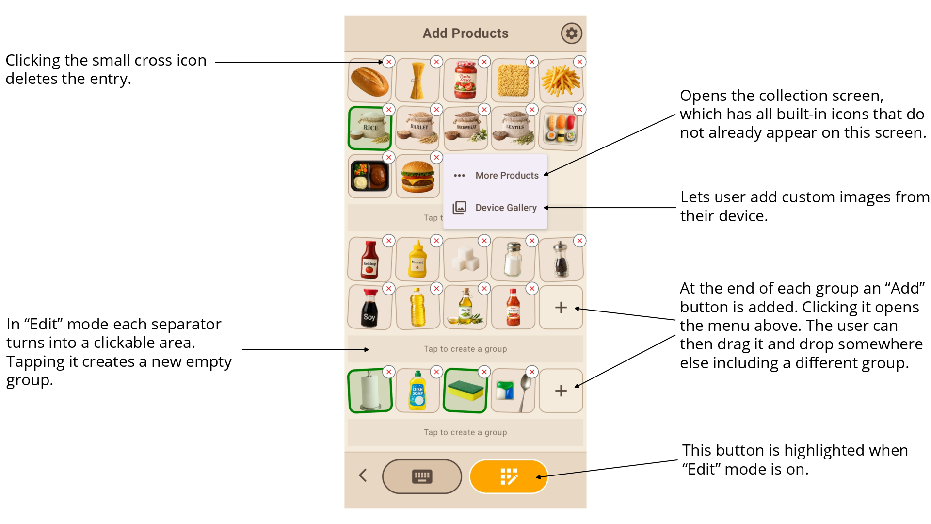 screenshot of the text input screen
